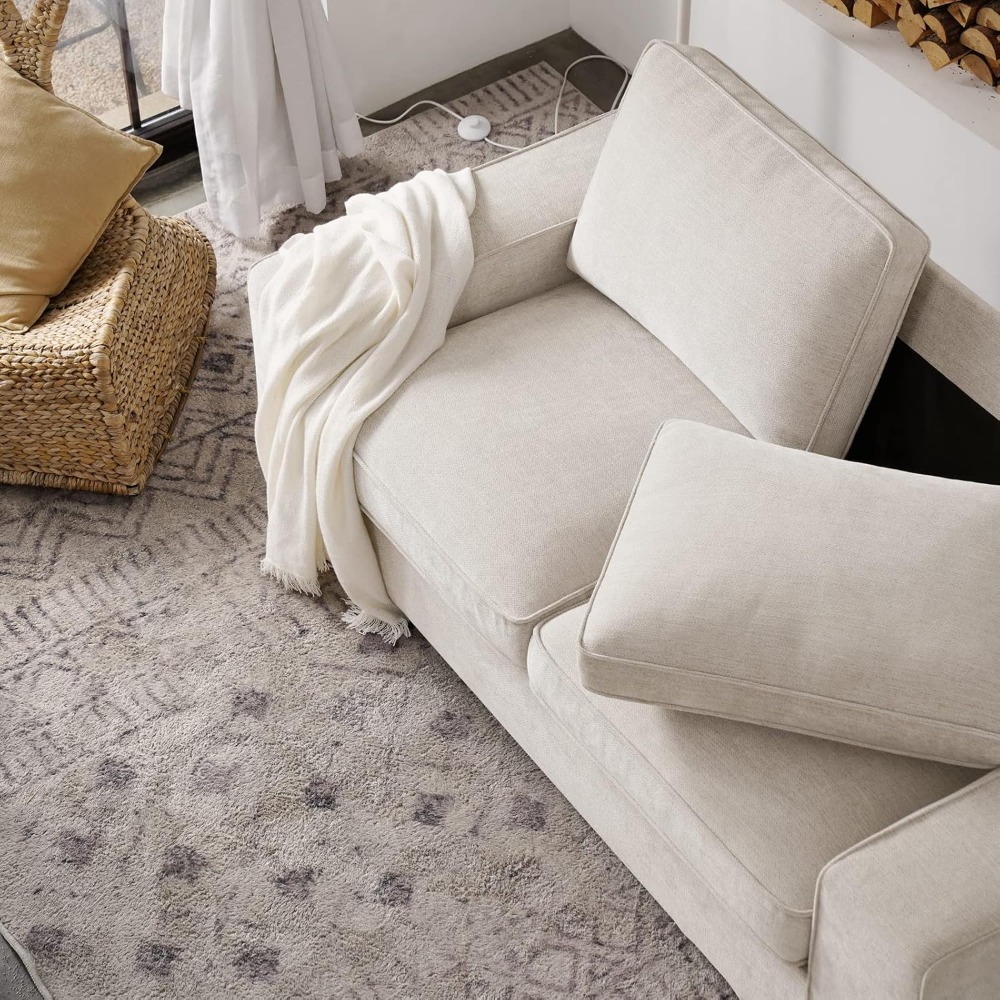 Office Furniture Removal - 88 Inch Modern Sofa, Chenille Couches
