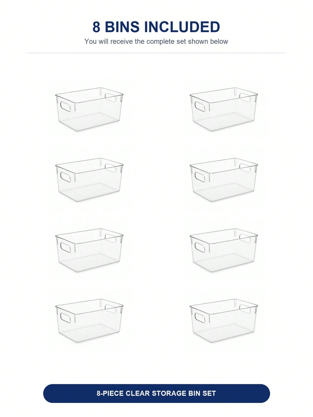 8-Pack Clear Storage Bins with - Office Furniture Table review and price