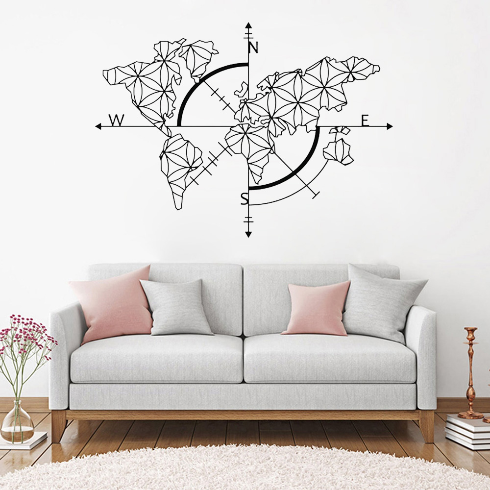 World Map Art Wall Decal World - Office Furniture Removal review and price