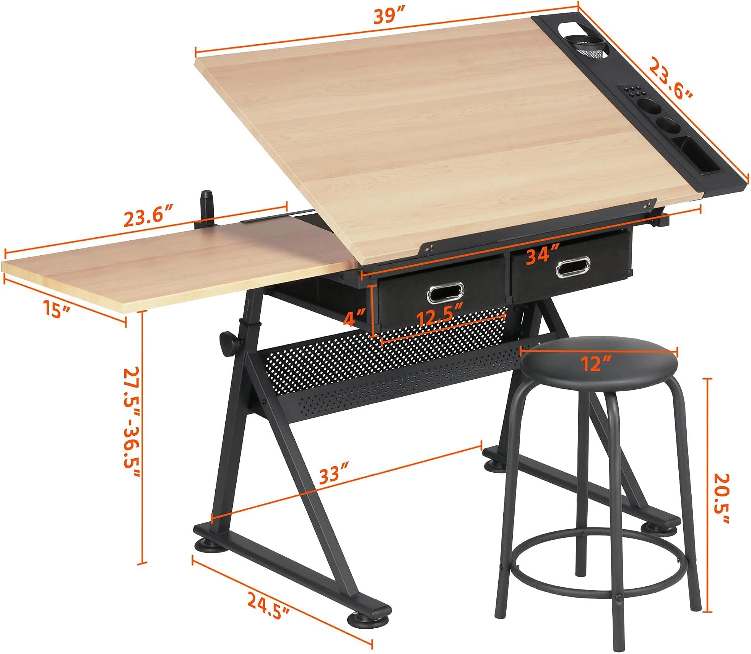 Adjustable Drafting Table Art  - Office Furniture Table review and price