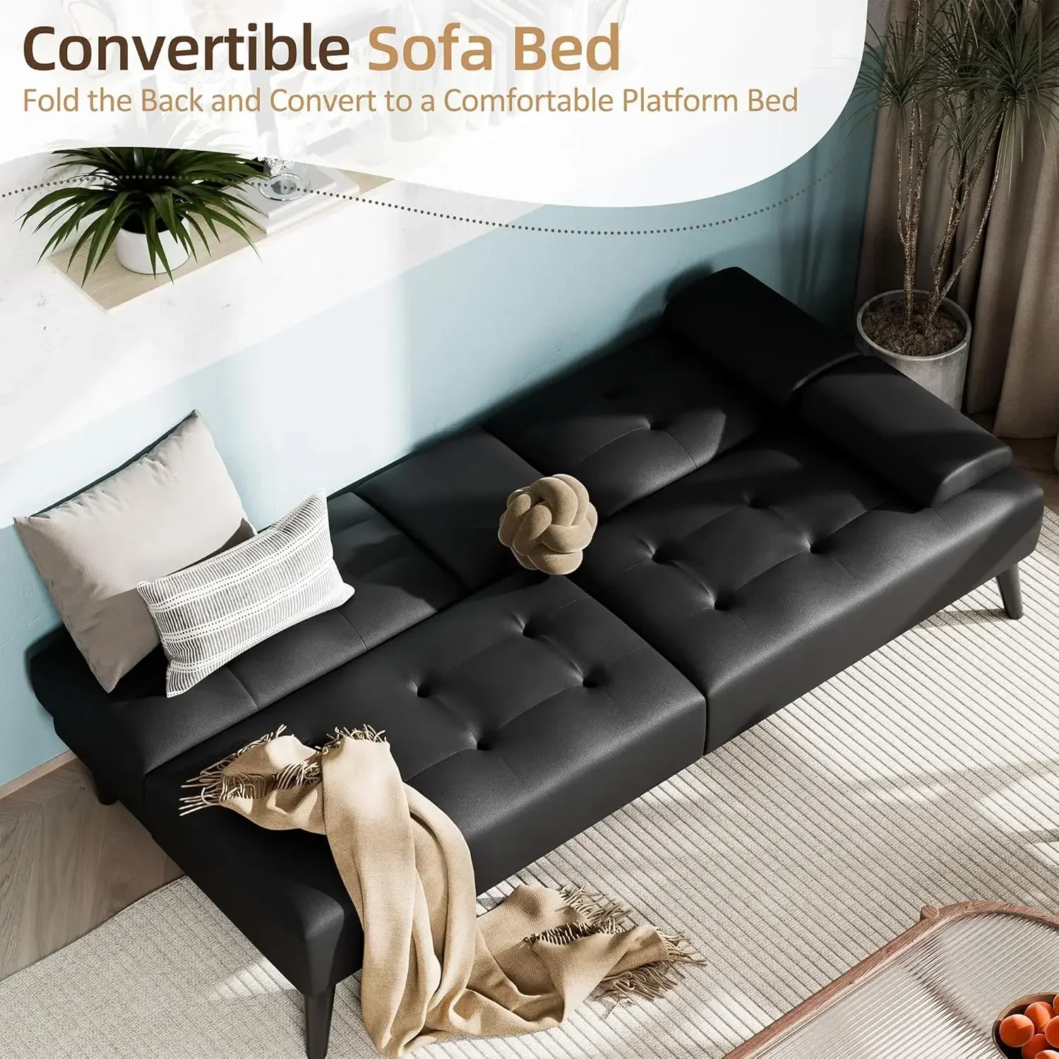 Futon Sofa Bed, Leather Foldab - Office Furniture Removal review and price