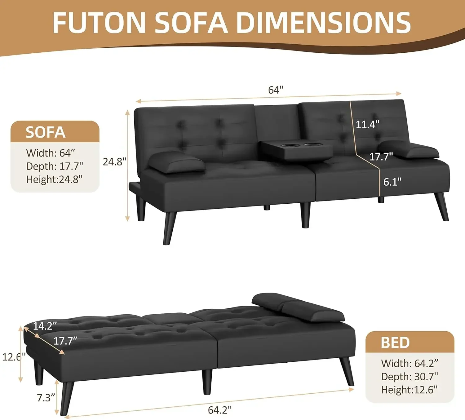 Futon Sofa Bed, Leather Foldab - Office Furniture Removal review and price