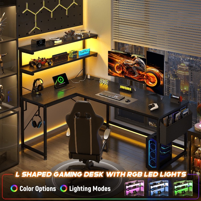 Black L Shaped Computer Desk W - Office Furniture Outlet review and price